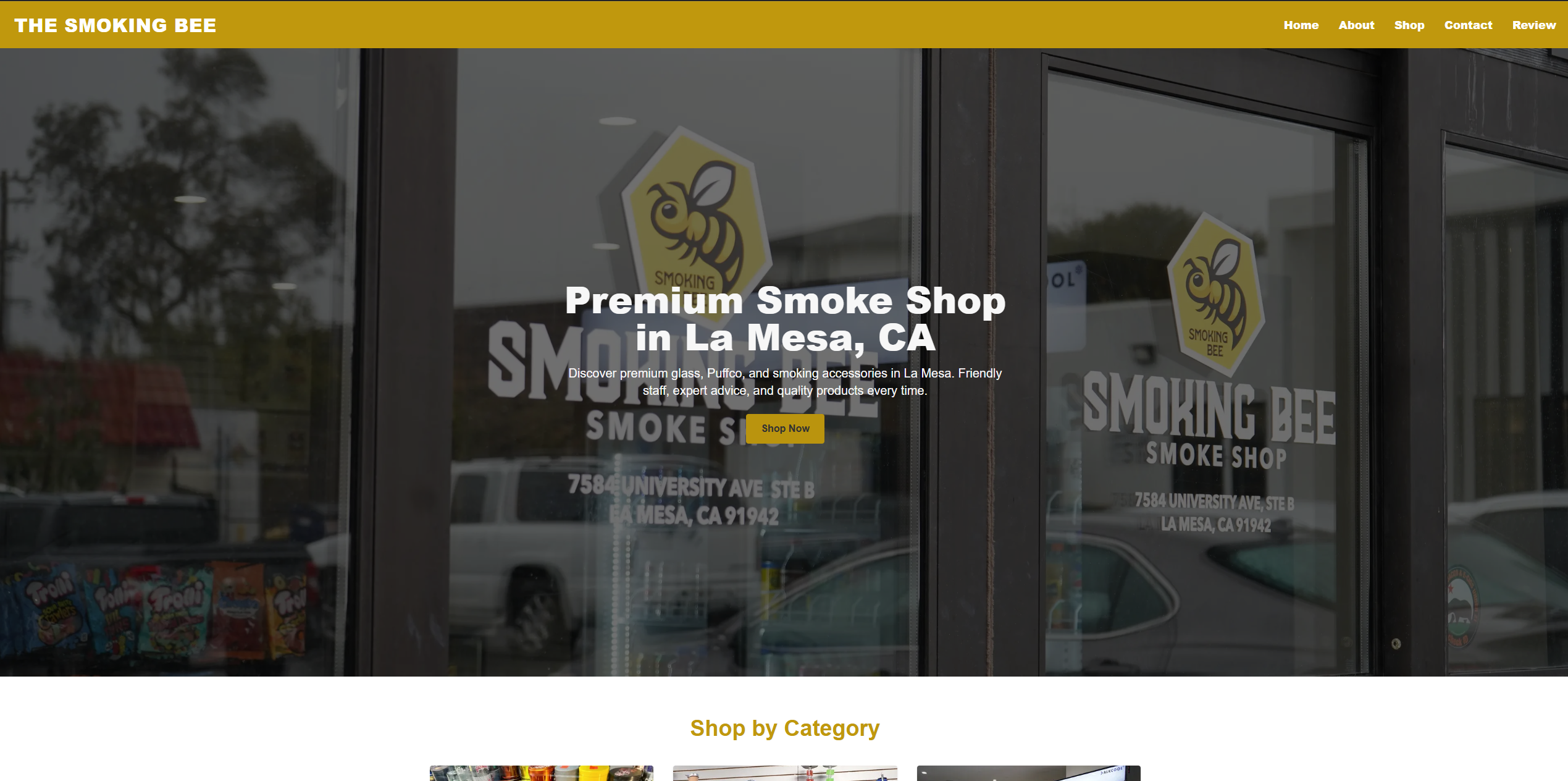 The Smoking Bee — Headless Shopify Storefront (Next.js) preview