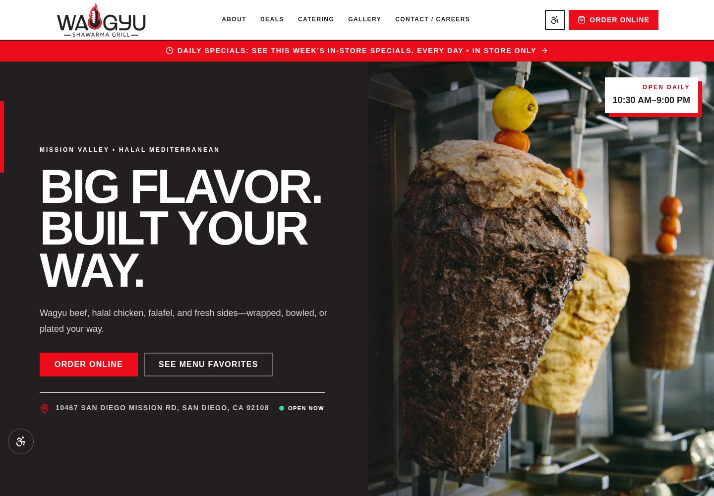 Wagyu Shawarma Grill restaurant homepage